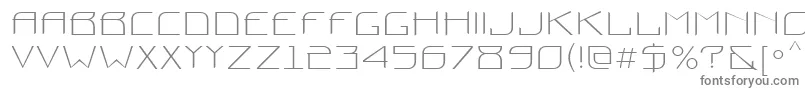 Prounctt-fontti – harmaat kirjasimet valkoisella taustalla
