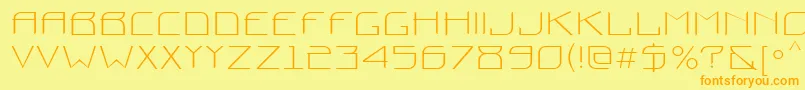 Prounctt-fontti – oranssit fontit keltaisella taustalla