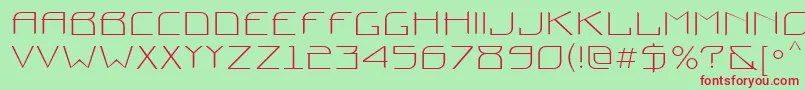 Prounctt-fontti – punaiset fontit vihreällä taustalla