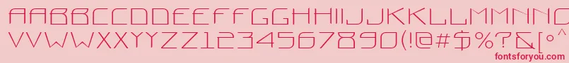 フォントProunctt – ピンクの背景に赤い文字