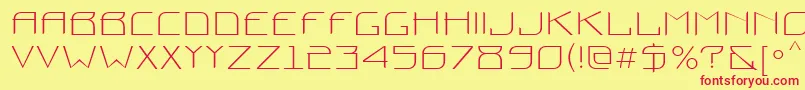Prounctt-fontti – punaiset fontit keltaisella taustalla