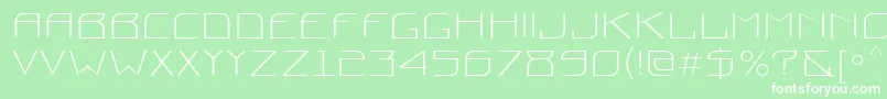 Prounctt Font – White Fonts on Green Background