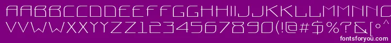 フォントProunctt – 紫の背景に白い文字