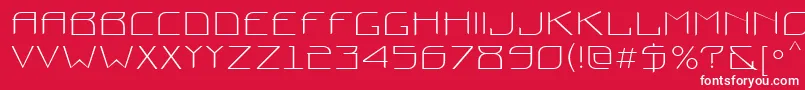 Шрифт Prounctt – белые шрифты на красном фоне