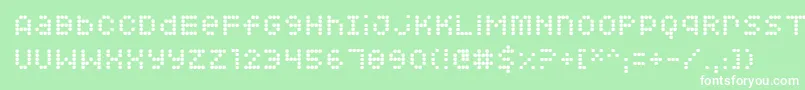 Squarodynamic08 Font – White Fonts on Green Background