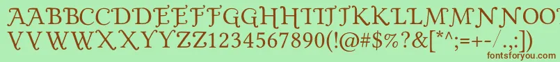 Goldplated Font – Brown Fonts on Green Background