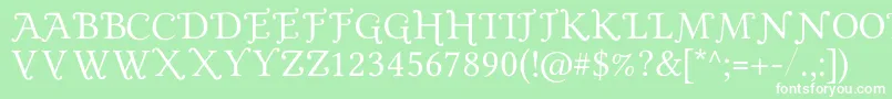 Goldplated Font – White Fonts on Green Background