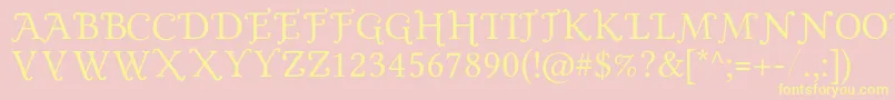 Goldplated Font – Yellow Fonts on Pink Background