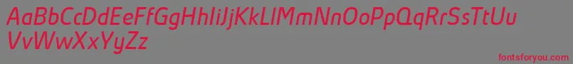 More about AbsolutProItalicReduced Font AbsolutProItalicReduced Font – Red Fonts on Gray Background