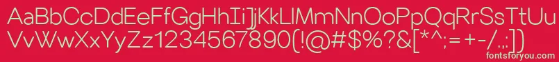 VillerayroundedLight Font – Green Fonts on Red Background