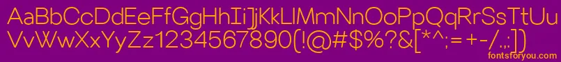 VillerayroundedLight Font – Orange Fonts on Purple Background