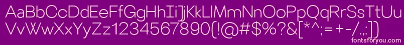 VillerayroundedLight Font – Pink Fonts on Purple Background