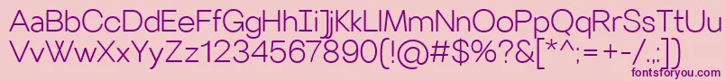 VillerayroundedLight Font – Purple Fonts on Pink Background