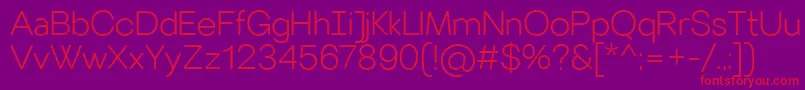 VillerayroundedLight Font – Red Fonts on Purple Background