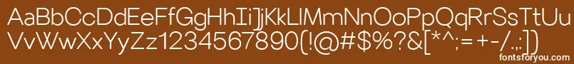 VillerayroundedLight Font – White Fonts on Brown Background