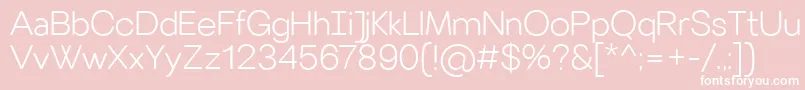 VillerayroundedLight Font – White Fonts on Pink Background