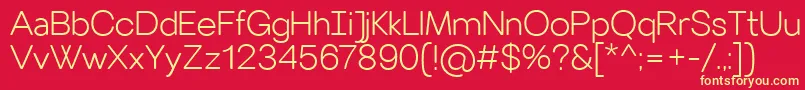 VillerayroundedLight Font – Yellow Fonts on Red Background