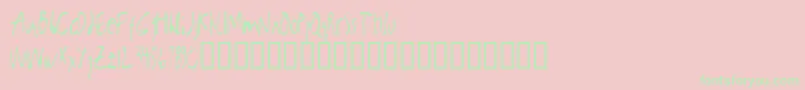 Kabanoss Font – Green Fonts on Pink Background