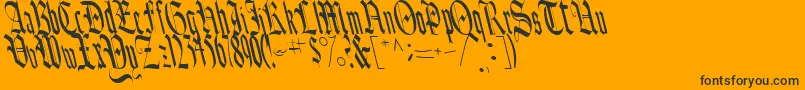 BounceRegularTtstd-Schriftart – Schwarze Schriften auf orangefarbenem Hintergrund