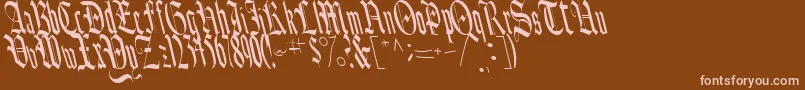 フォントBounceRegularTtstd – 茶色の背景にピンクのフォント