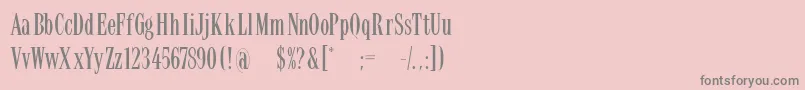 フォントLatinsmall – ピンクの背景に灰色の文字