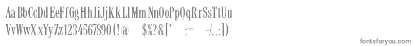 フォントLatinsmall – 白い背景に灰色の文字