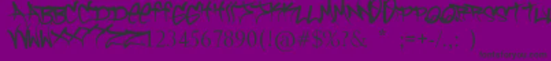 BrockVandalo Font – Black Fonts on Purple Background