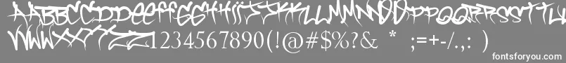 BrockVandalo Font – White Fonts on Gray Background