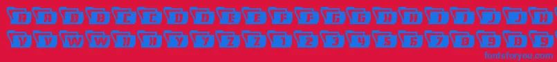 Eyesonlywavy Font – Blue Fonts on Red Background