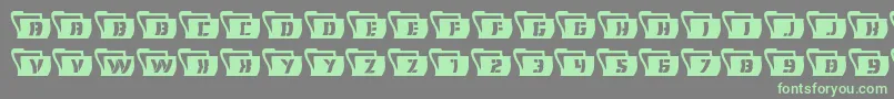 Eyesonlywavy Font – Green Fonts on Gray Background