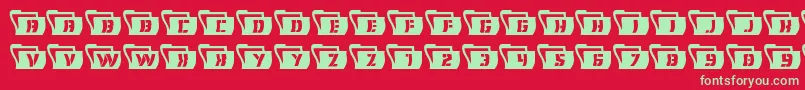 Eyesonlywavy Font – Green Fonts on Red Background