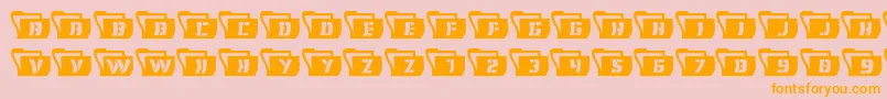 Eyesonlywavy Font – Orange Fonts on Pink Background