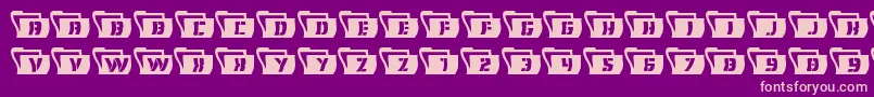 Eyesonlywavy Font – Pink Fonts on Purple Background