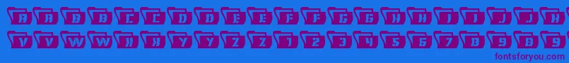 Eyesonlywavy Font – Purple Fonts on Blue Background