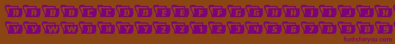 Eyesonlywavy Font – Purple Fonts on Brown Background