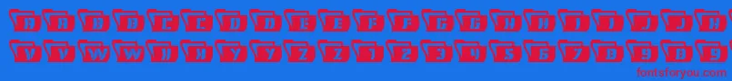 Eyesonlywavy Font – Red Fonts on Blue Background