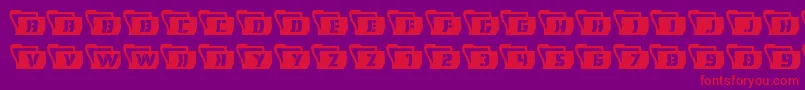 Eyesonlywavy-Schriftart – Rote Schriften auf violettem Hintergrund