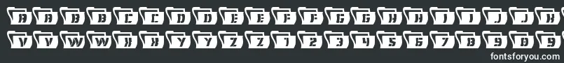 フォントEyesonlywavy – 黒い背景に白い文字