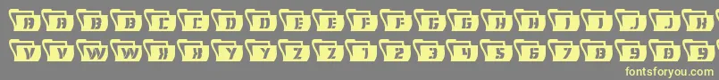 Eyesonlywavy Font – Yellow Fonts on Gray Background