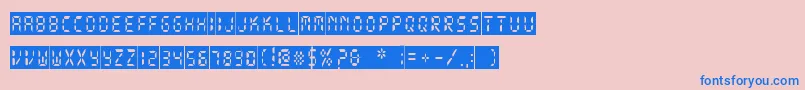 DigitalDarkSystem Font – Blue Fonts on Pink Background
