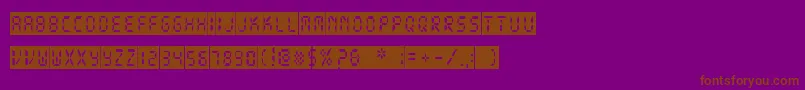 DigitalDarkSystem Font – Brown Fonts on Purple Background
