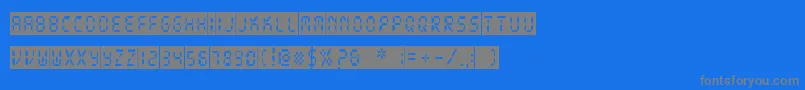 DigitalDarkSystem Font – Gray Fonts on Blue Background