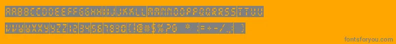 DigitalDarkSystem Font – Gray Fonts on Orange Background