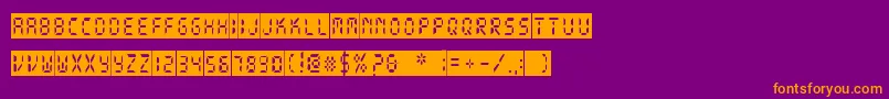 DigitalDarkSystem Font – Orange Fonts on Purple Background