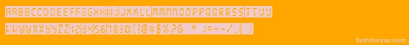 DigitalDarkSystem Font – Pink Fonts on Orange Background