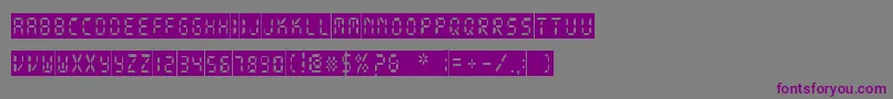 DigitalDarkSystem Font – Purple Fonts on Gray Background