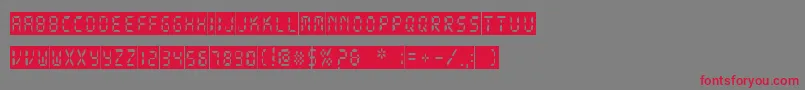 DigitalDarkSystem Font – Red Fonts on Gray Background