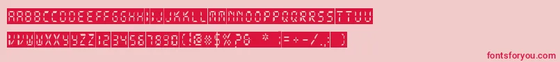 DigitalDarkSystem Font – Red Fonts on Pink Background