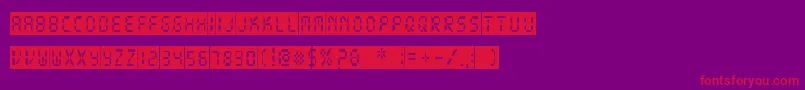 DigitalDarkSystem Font – Red Fonts on Purple Background