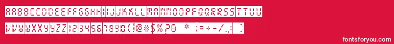 DigitalDarkSystem Font – White Fonts on Red Background